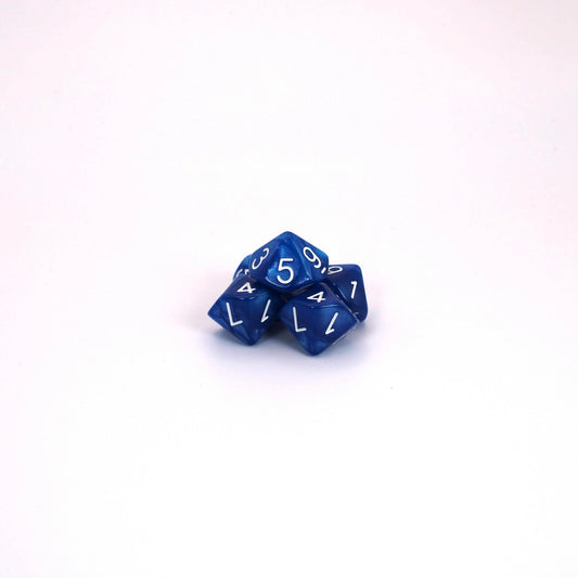 D10s (5) Pearl Blue dice