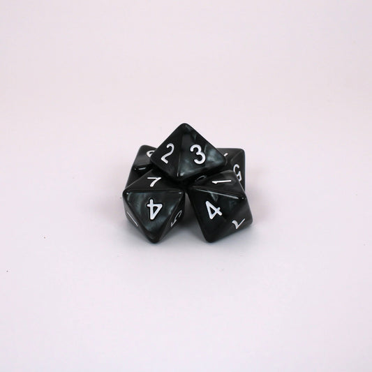 D8s (5) Pearl Black dice