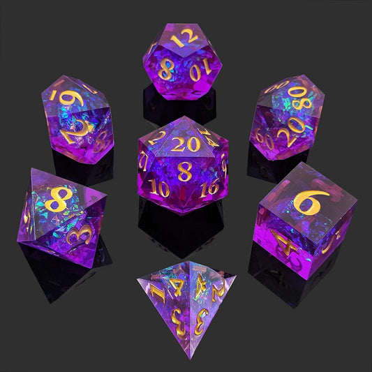D&D Dice Set Sharp Edge - Divination Purple