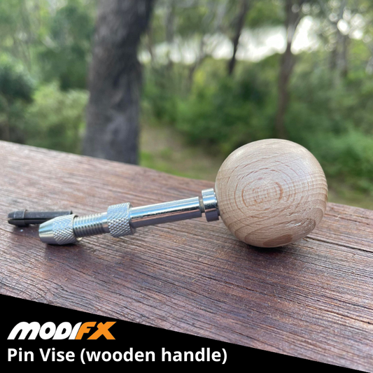 Drill Pin Vise (Wood Handle)