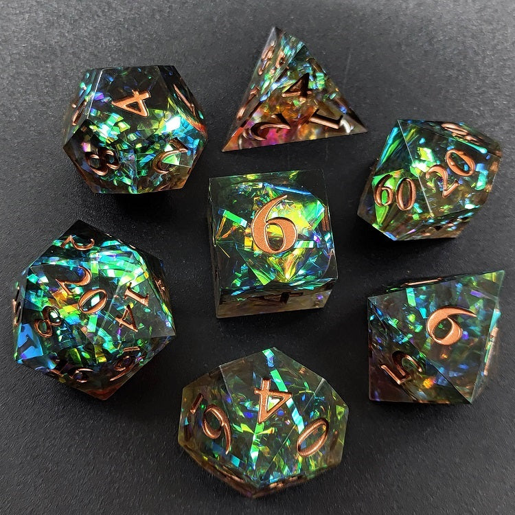 D&D Dice Set Sharp Edge - Forest Celebration