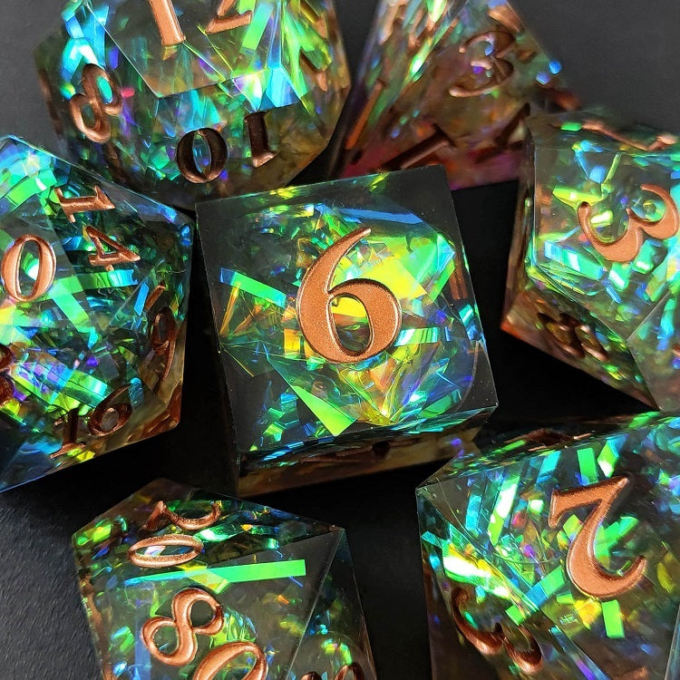 D&D Dice Set Sharp Edge - Forest Celebration