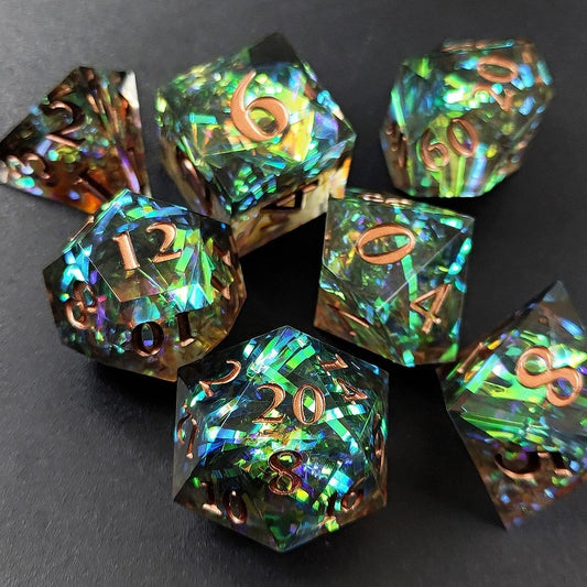 D&D Dice Set Sharp Edge - Forest Celebration