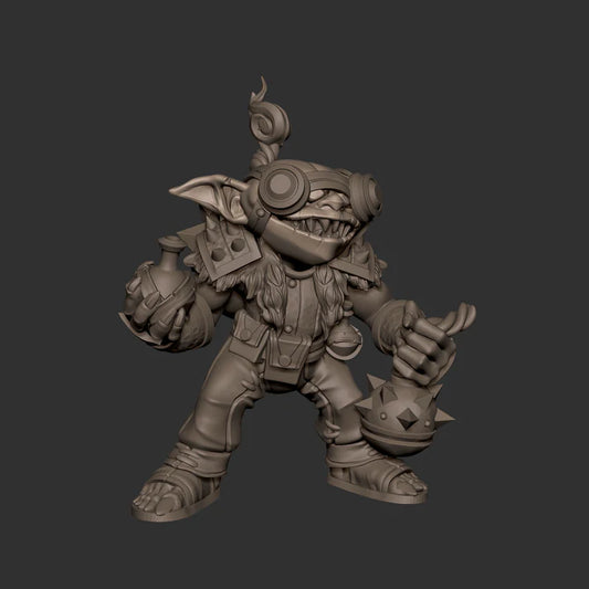 Goblin Alchemist Male  (Goggles Down) D&D Miniature