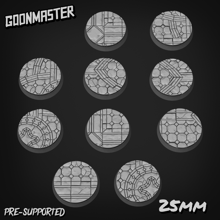 Gothic cathedral bases 25mm (10)
