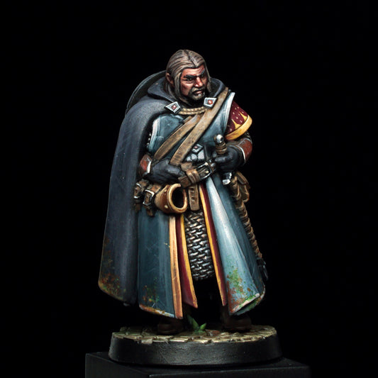 Human Fighter Male (with warhorn) D&D miniature