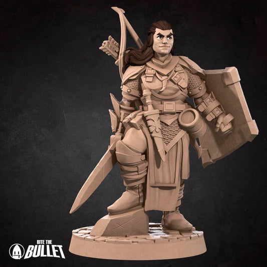 Human Fighter Male (with bow) D&D Miniature