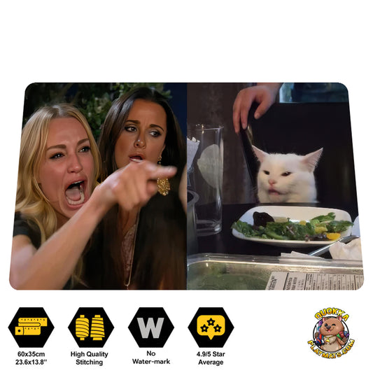 Lady Yells at Cat - Playmat