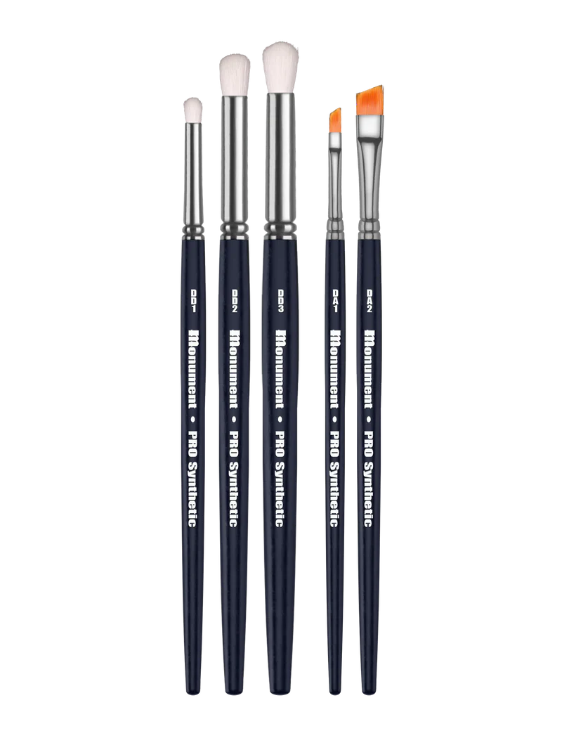 Monument Hobbies - PRO Synthetic Drybrush Set