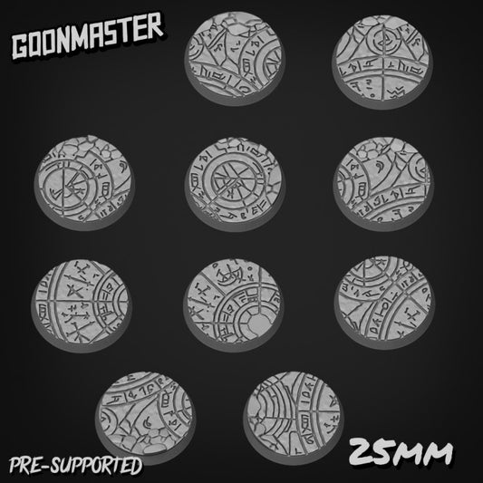 Occult ritual bases 25mm (10)