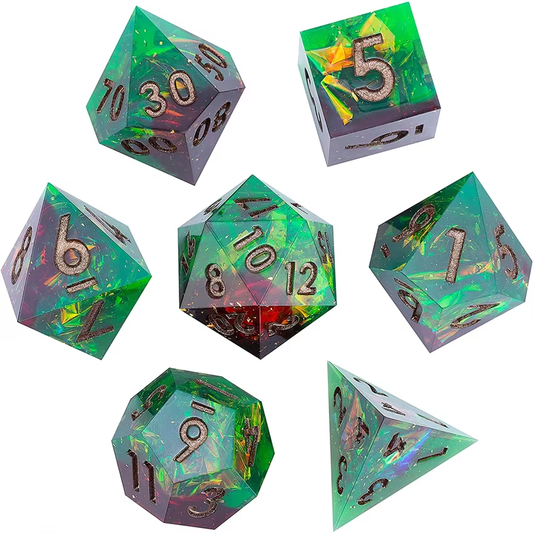 D&D Dice Set Sharp Edge - Poison Spray (Bronze)