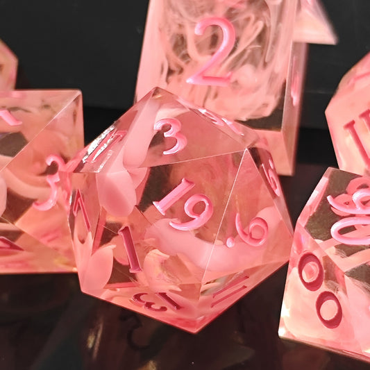 D&D Dice Set Sharp Edge - Pretty in Pink (Pink)