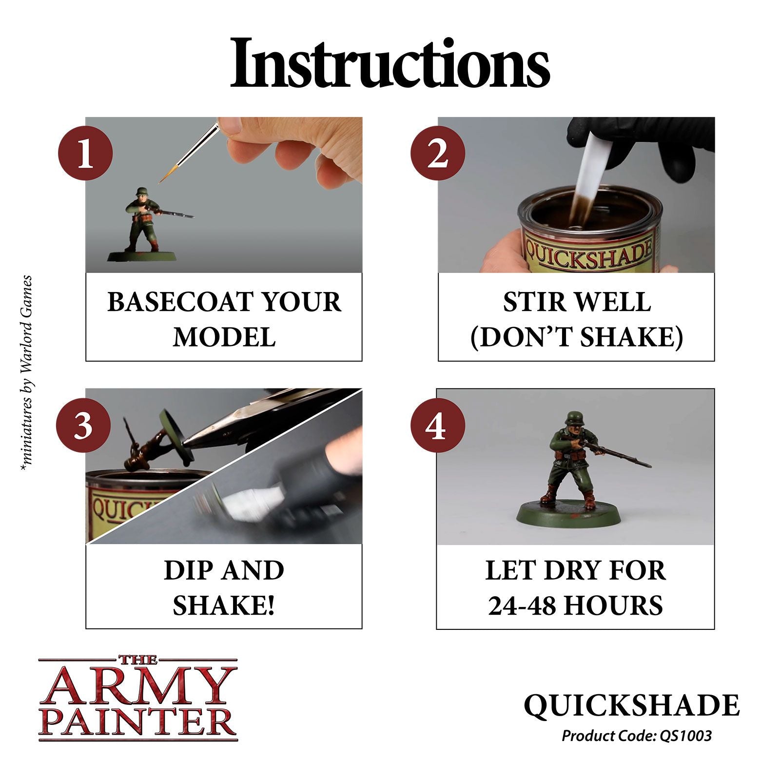 The Army Painter Quick Shade Dip, Tono scuro, 250ml The Army Painter Quick Shade Dip, Tono scuro, 250ml