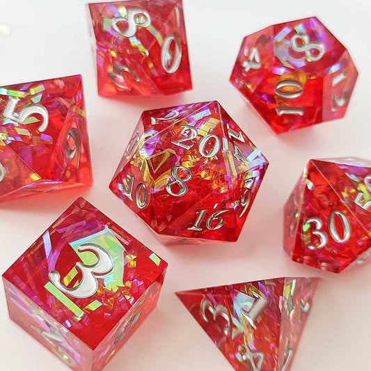 D&D Dice Set Sharp Edge - Red Celebration