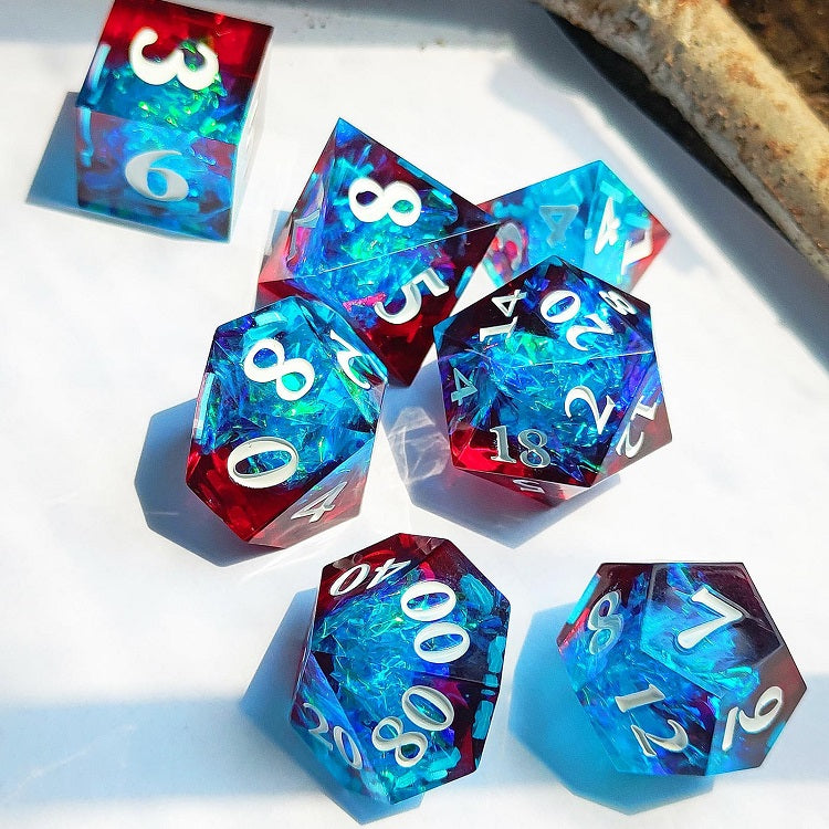 D&D Dice Set Sharp Edge -  Red tide