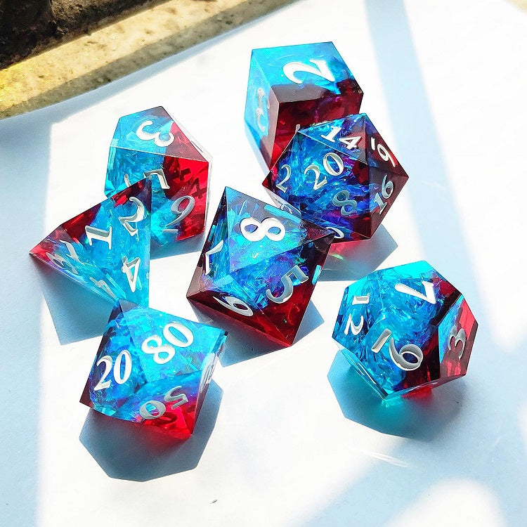 D&D Dice Set Sharp Edge -  Red tide