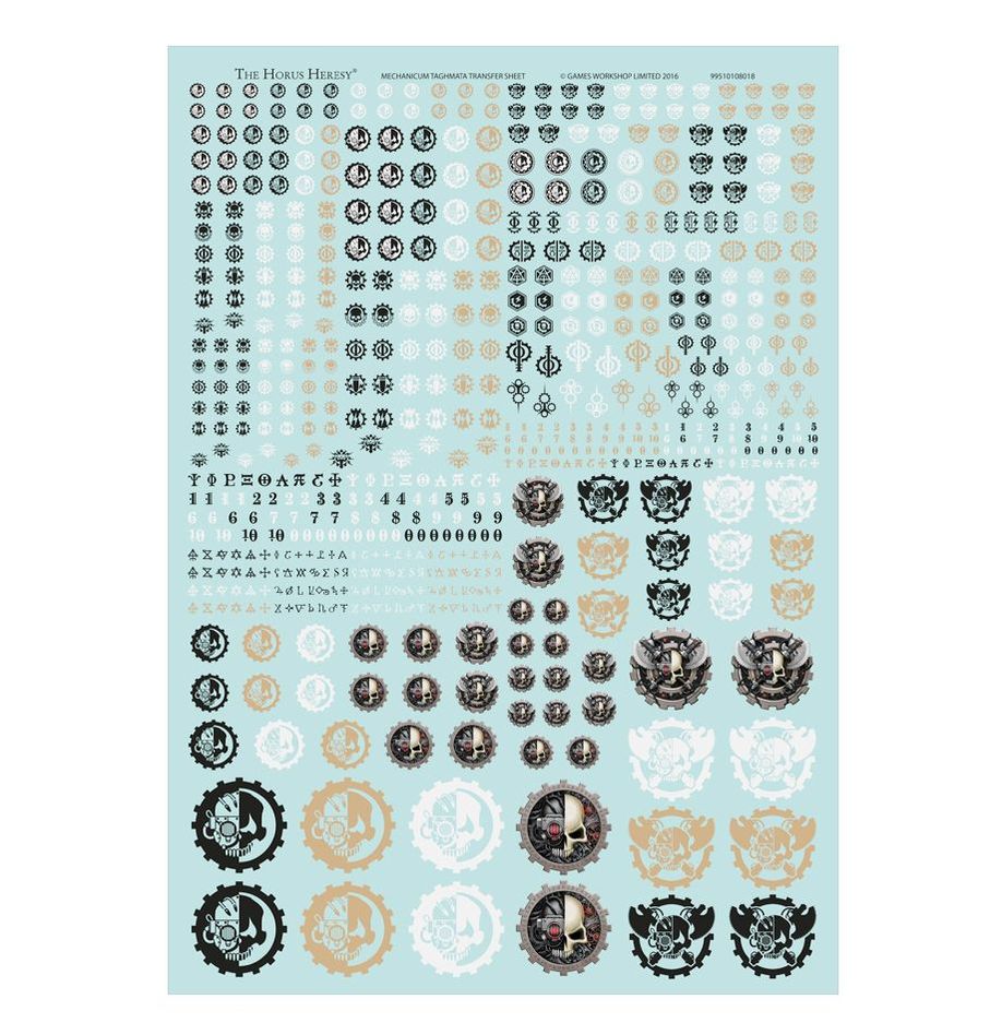 HH: Mechanicum Taghmata Transfer Sheet