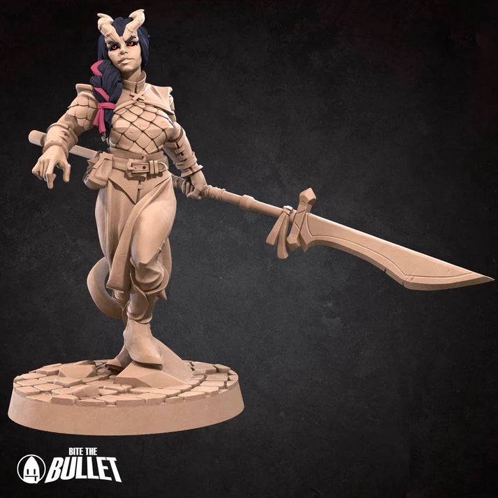 Tiefling Fighter Female D&D Miniature