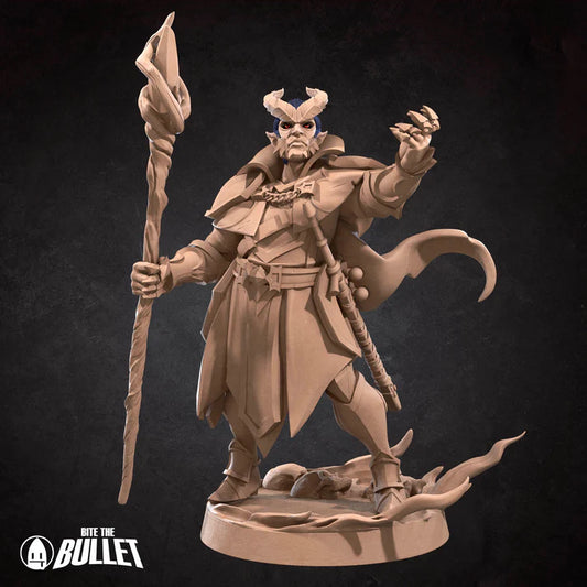 Tiefling Warlock Male D&D Miniature