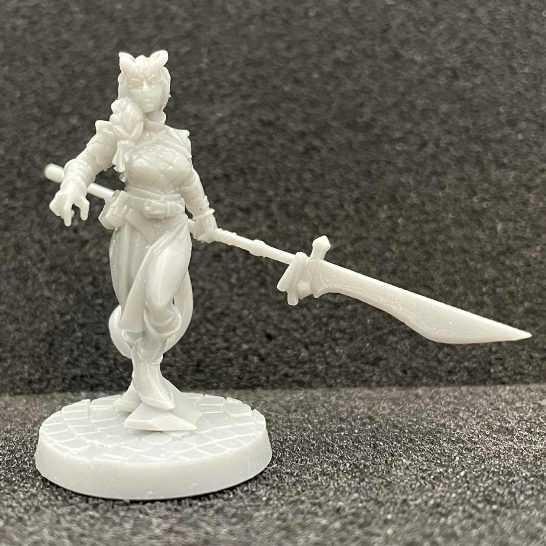 Tiefling Fighter Female D&D Miniature