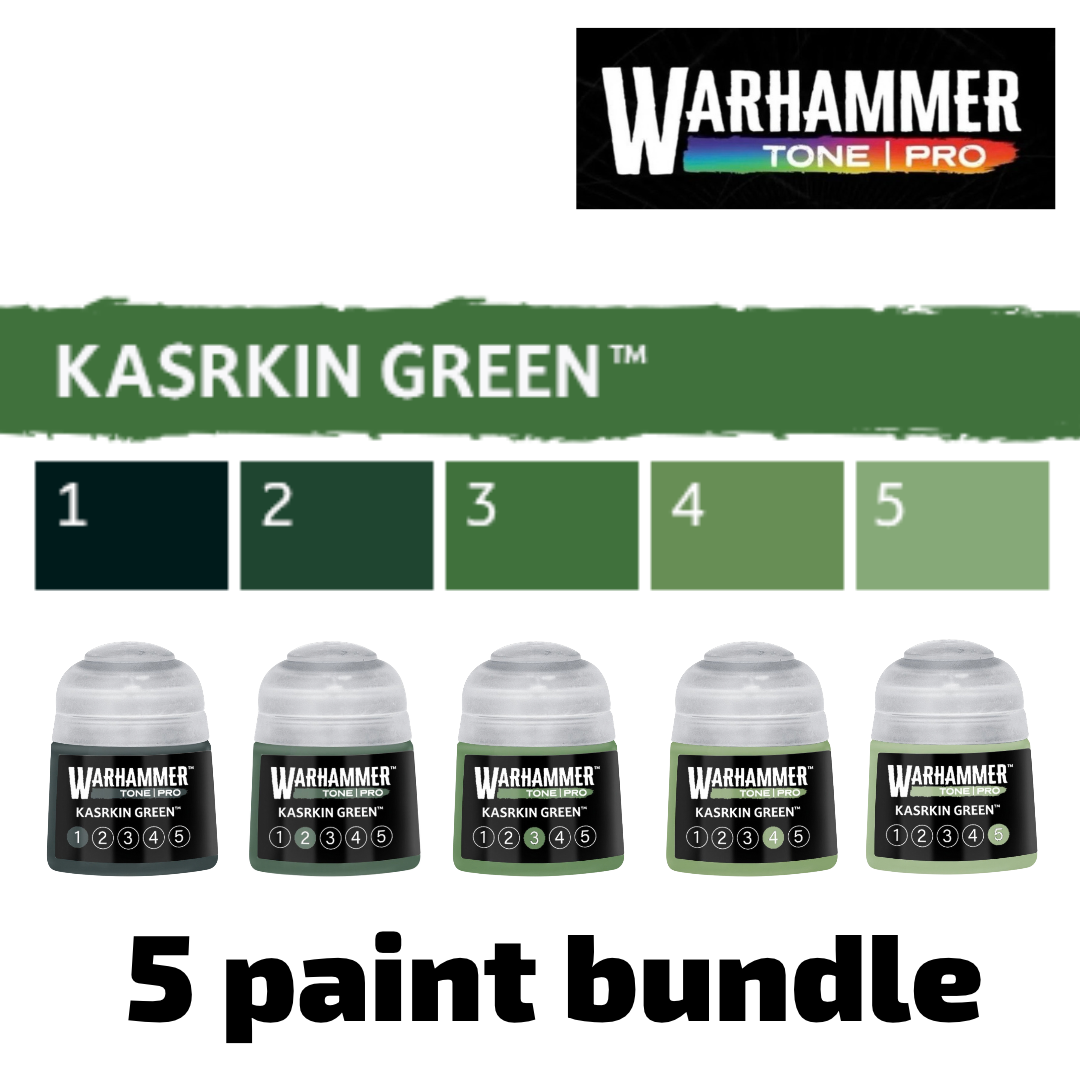 Tone Pro: Kasrkin Green paint bundle (Pre-Order 24/10/26)