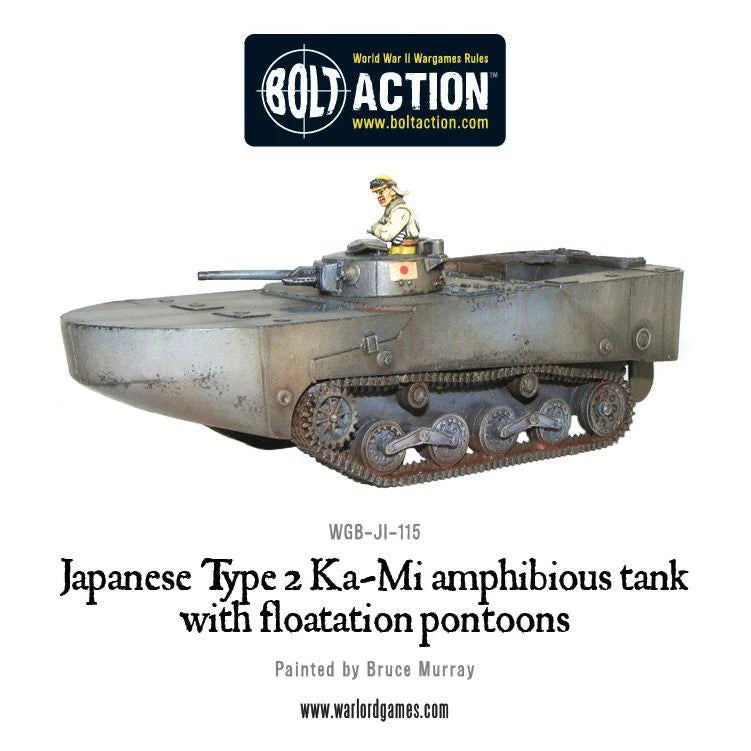 Type 2 Ka-Mi amphibious tank with floatation pontoons (Special Order)