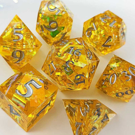 D&D Dice Set Sharp Edge - Yellow Celebration