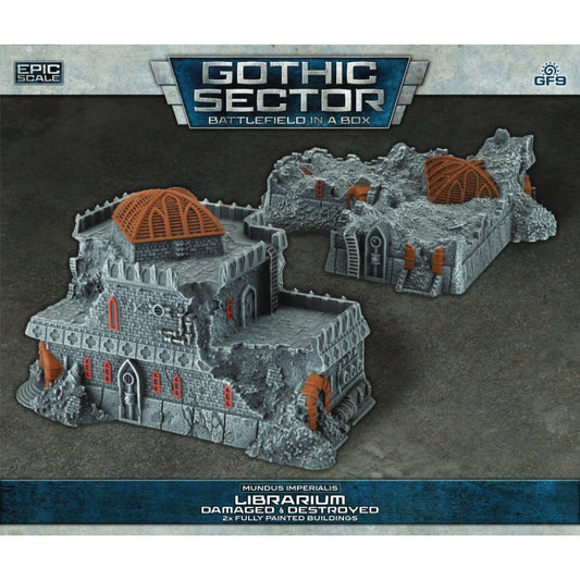 Battlefield in a Box: Gothic Sector - Mundus Imperialis: Librarium (Damaged & Destroyed) (Pre-Order Feb)