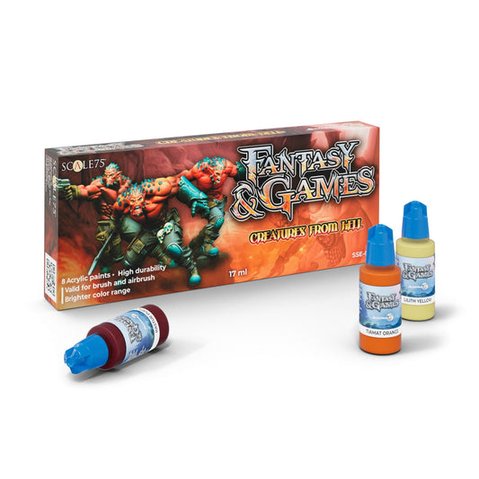 Creatures From Hell Paint Set: Fantasy Colours 17mL acrylic (runout sale)