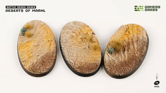 Deserts of Maahl Bases Oval 75mm (x3) (Special Order)