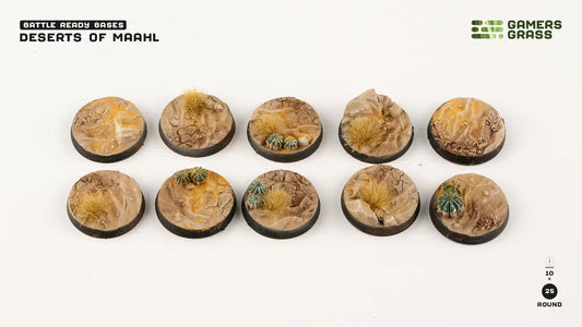 Deserts of Maahl Bases Round 25mm (x10)