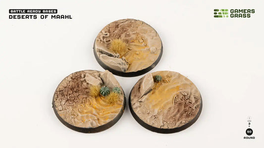 Deserts of Maahl Bases Round 50mm (x3) (Special Order)