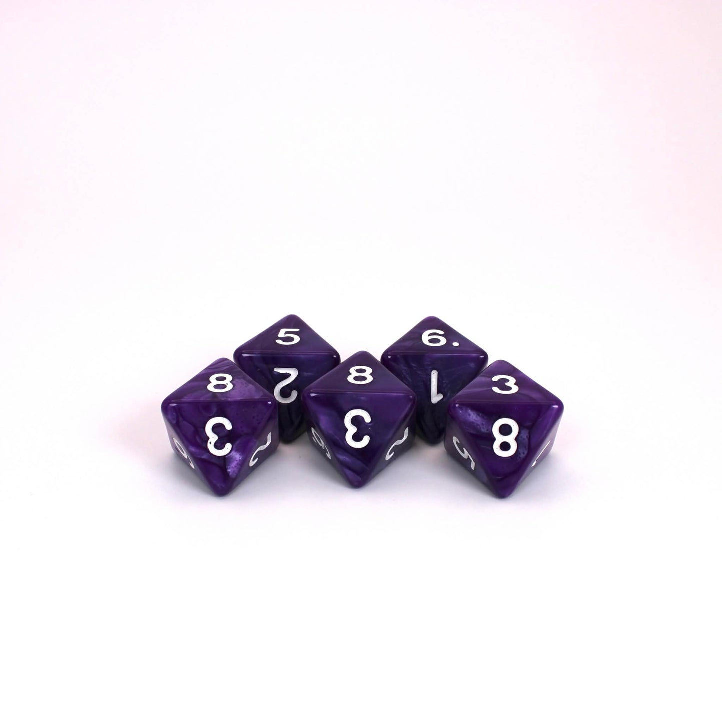 D8s (5) Pearl Purple dice