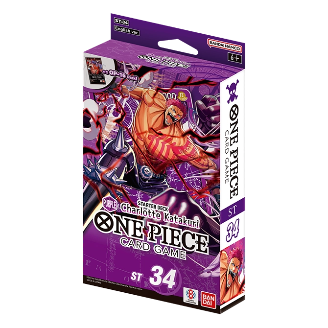 One Piece Card Game: Starter Deck Display – PURPLE Charlotte Katakuri [ST-34] (Preorder)