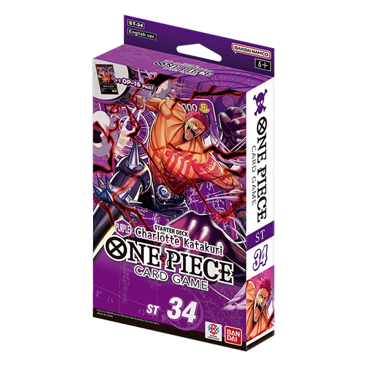 One Piece Card Game: Starter Deck Display – PURPLE Charlotte Katakuri [ST-34]