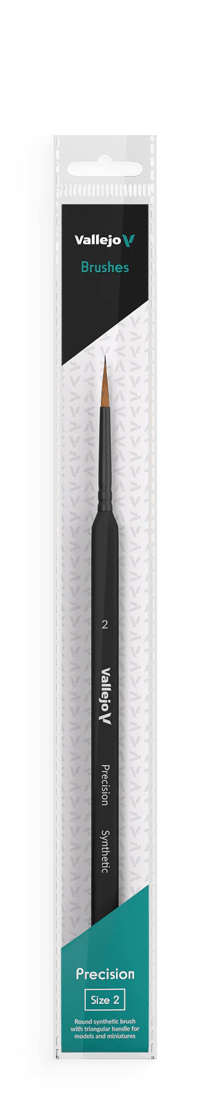 Vallejo Brushes - Precision - Round Synthetic Brush Triangular Handle No.2