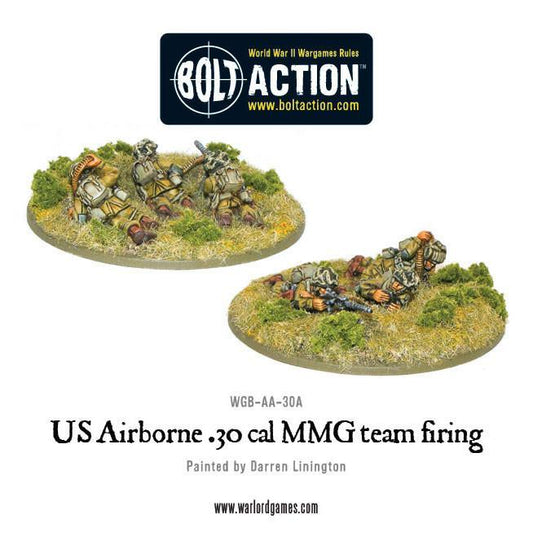 US Airborne 30 Cal MMG team firing (Special Order)