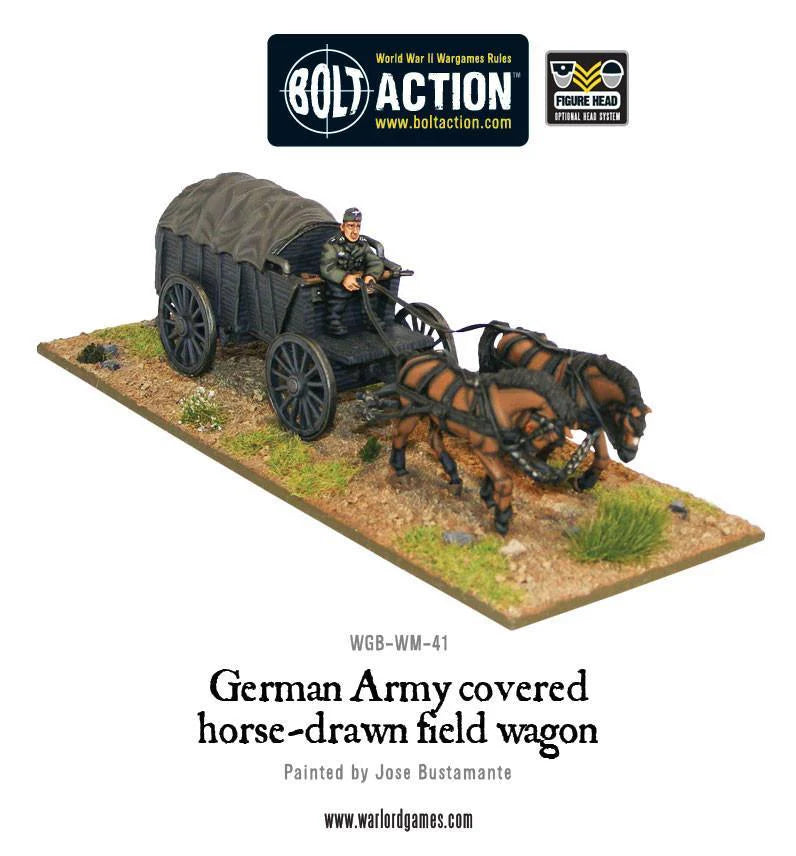 German Army Hf2 horsedrawn covered field wagon