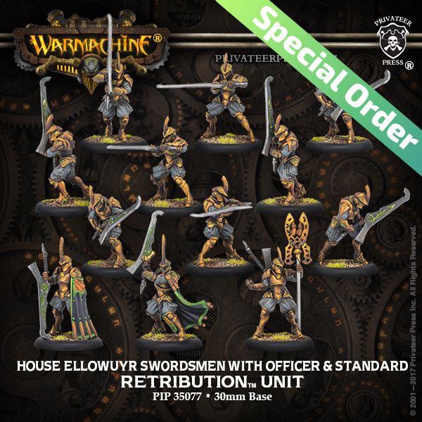 House Ellowuyr Swordsmen with Officer and Standard unit (archived)