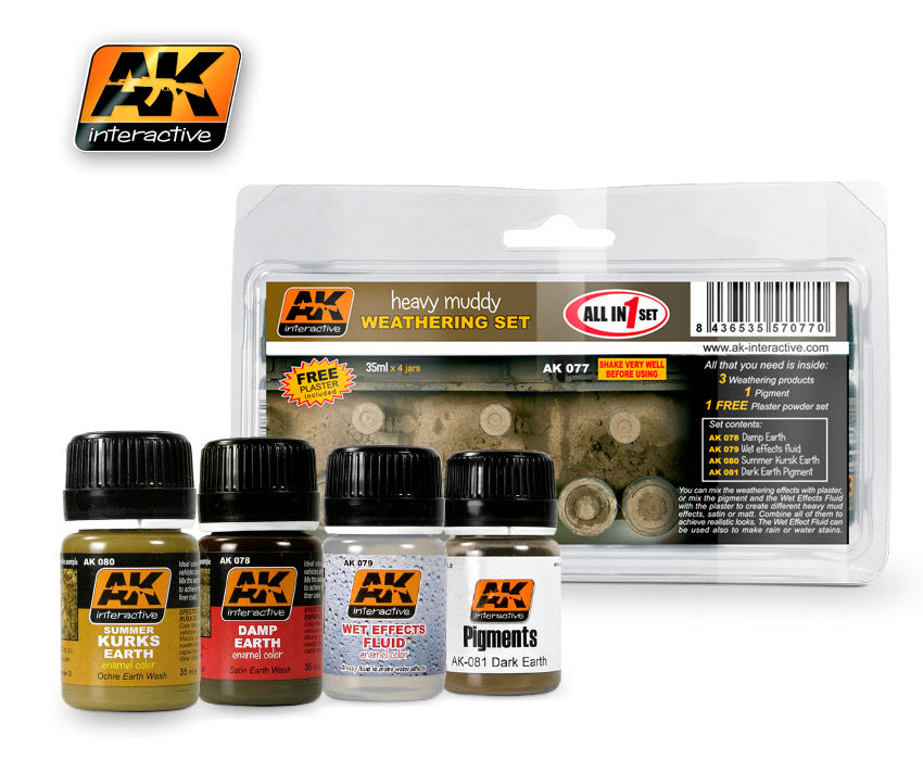 AK Interative HEAVY MUDDY SET hobby paint – The Combat Company