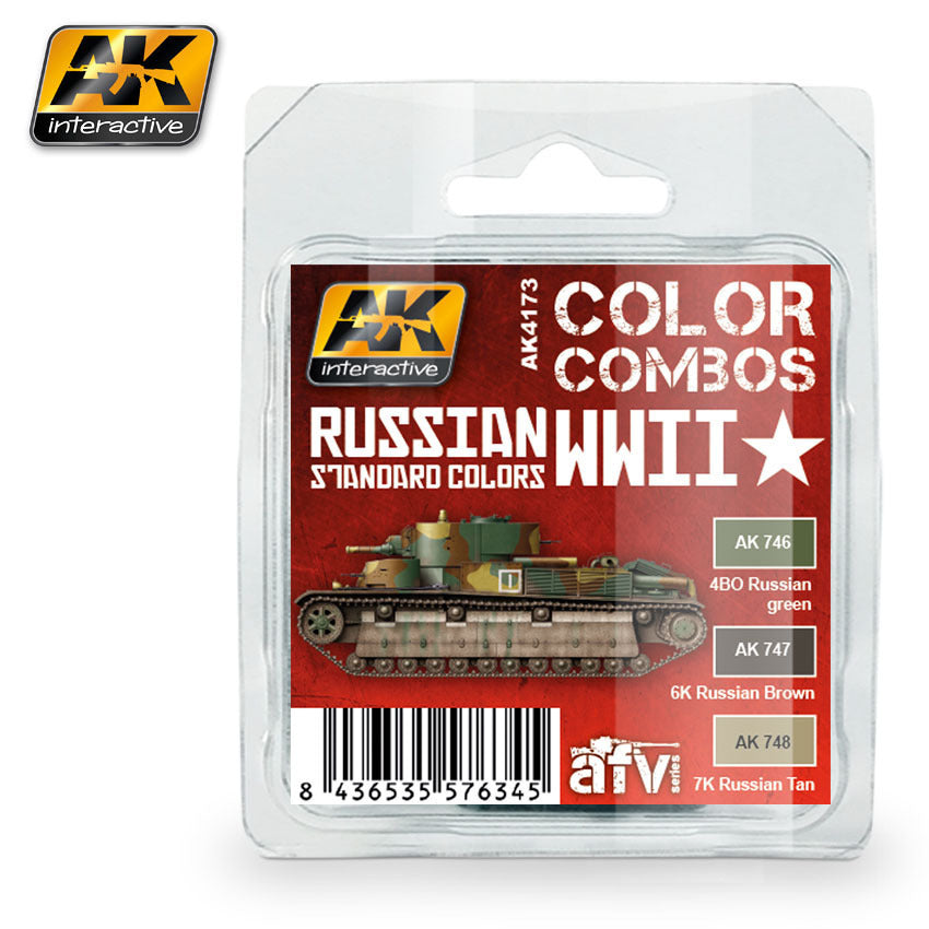 AK-4173 Russian WWII Standard Colours Paint Set  (discontinued)