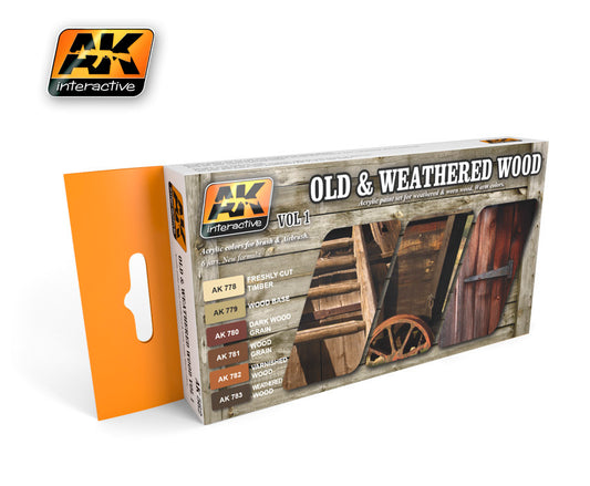 AK-562 Old & Weathered Wood Paint Set #1