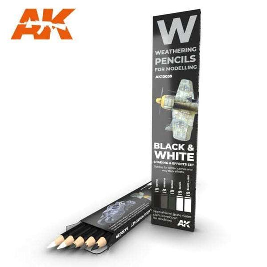 Watercolor Pencil Black & White Shading Set