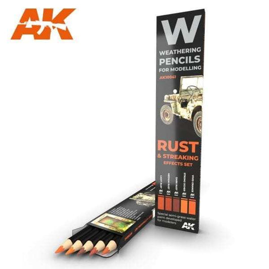 Watercolor Pencil Rust & Streaking Effects Set