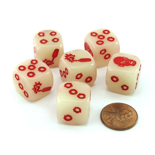 Zombicide Glow in the Dark Dice (6)