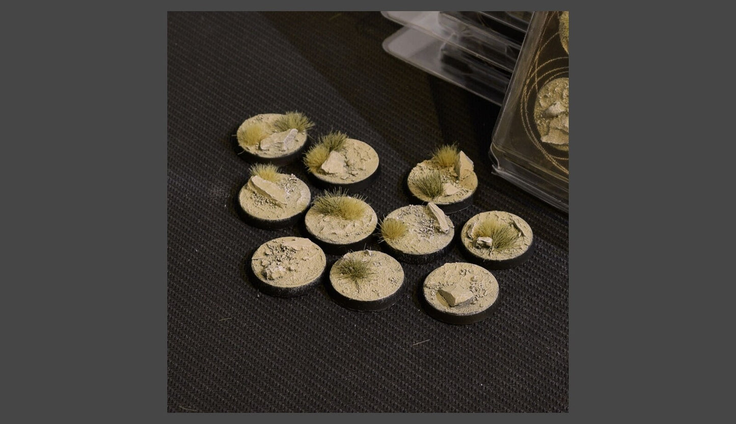 Arid Steppe Bases Round 25mm (x10)