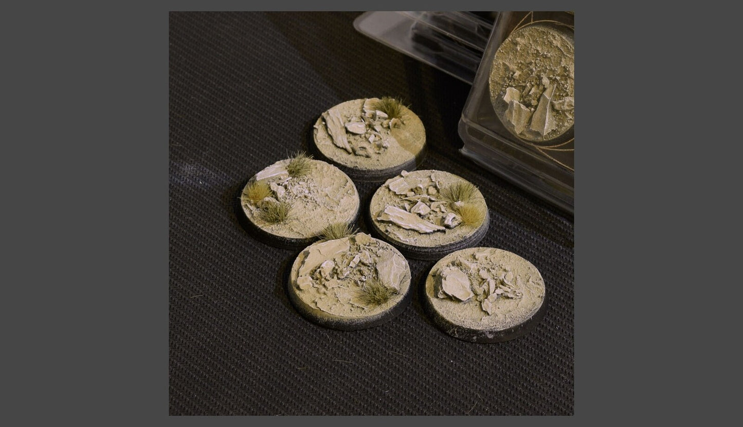 Arid Steppe Bases Round 40mm (x5)