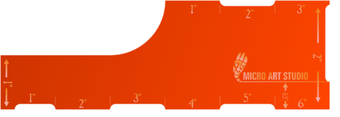 6" Movement Template - Inches (Orange)