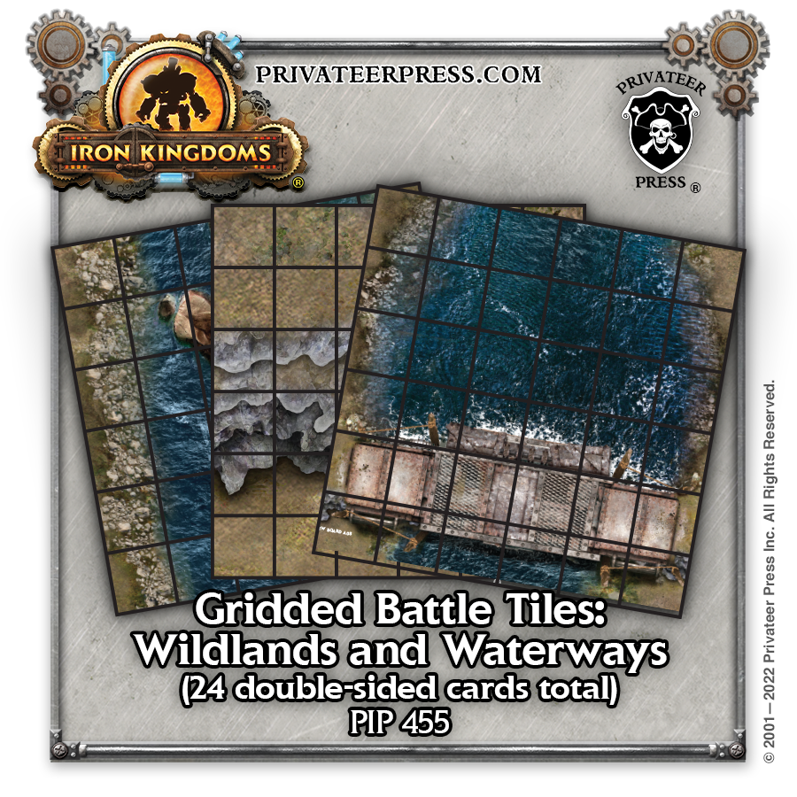 Iron Kingdoms Roleplaying Game – Gridded Battle Tiles: Wildlands and Waterways