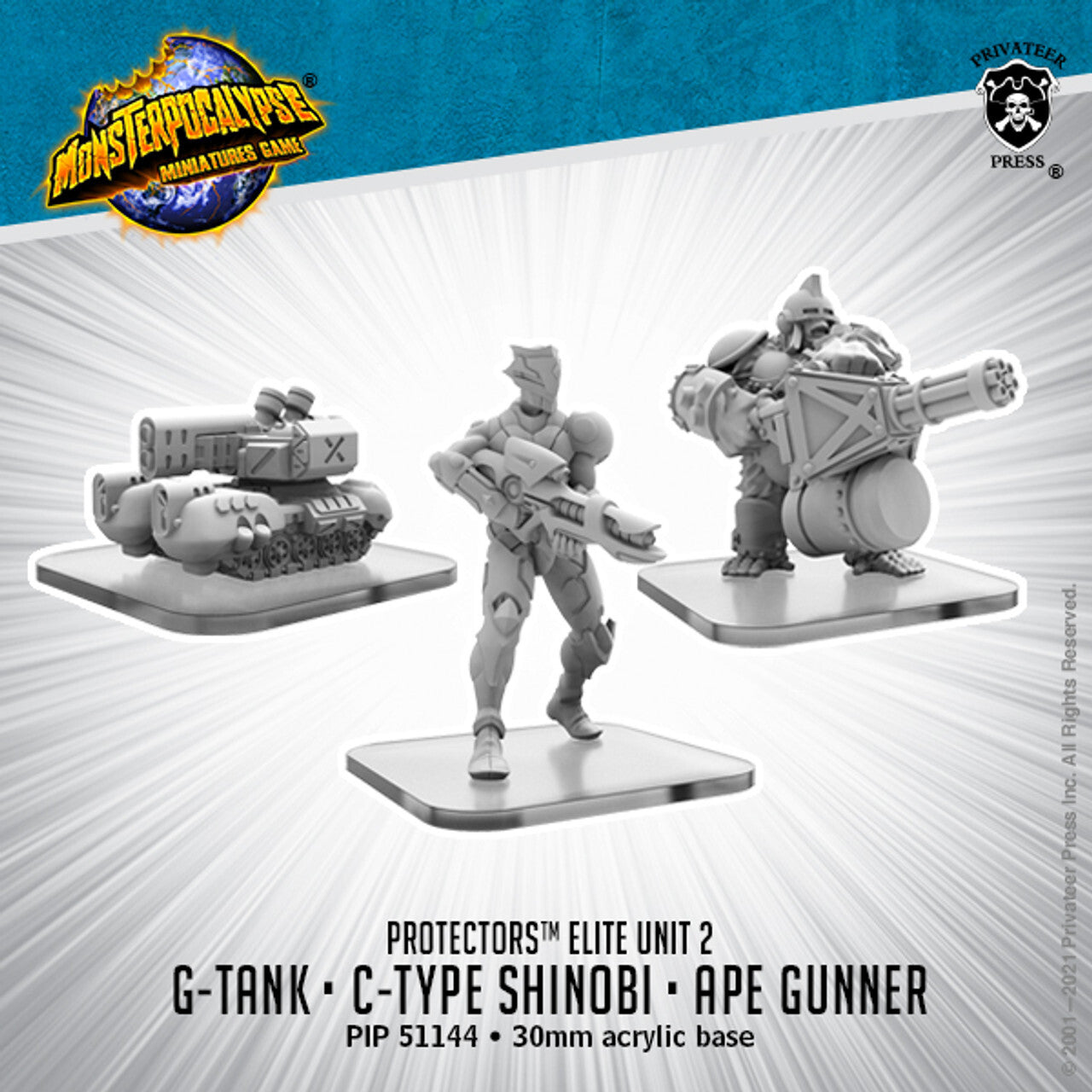 G-Tank, C-Type Shinobi, and Ape Gunner
